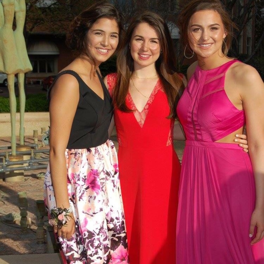 Pink Backless Mesh Design Prom Dress - Picture 5 of 7
